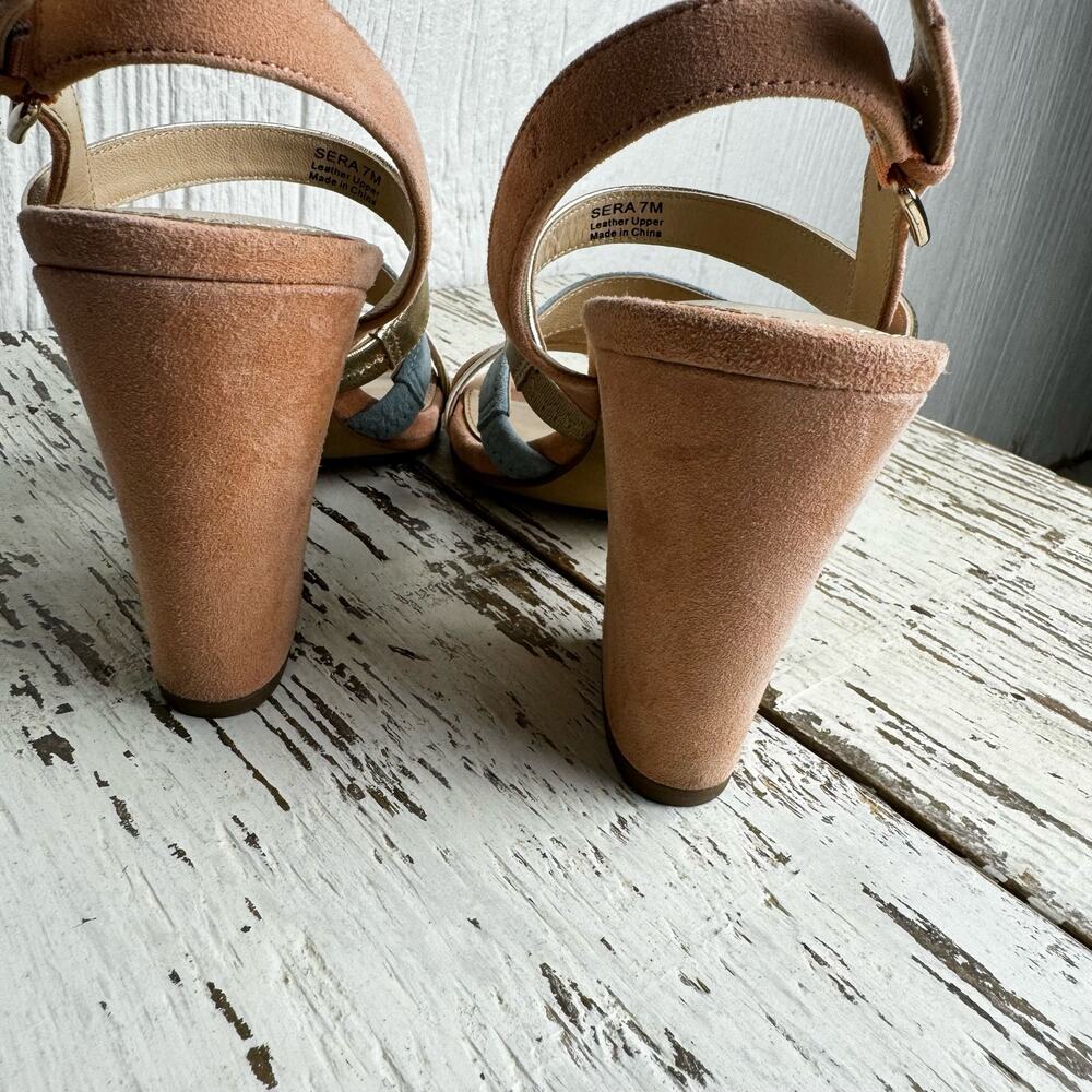 Botkier New York Sera Pump Block Heel Sandals Leather Strappy Size 7M - Picture 8 of 10